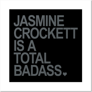 Jasmine Crockett is a total badass - subtle gray Posters and Art